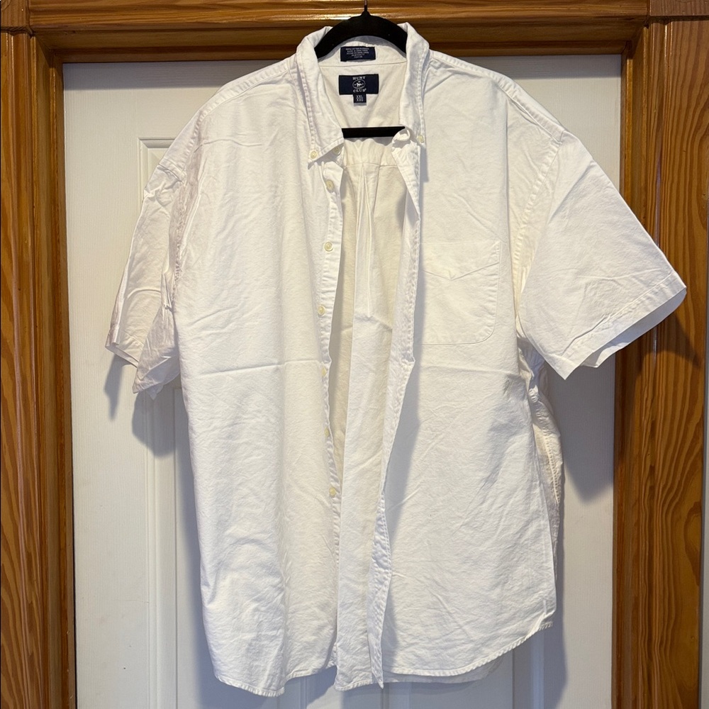 Hunt Club White Short Sleeve Button-Down Shirt